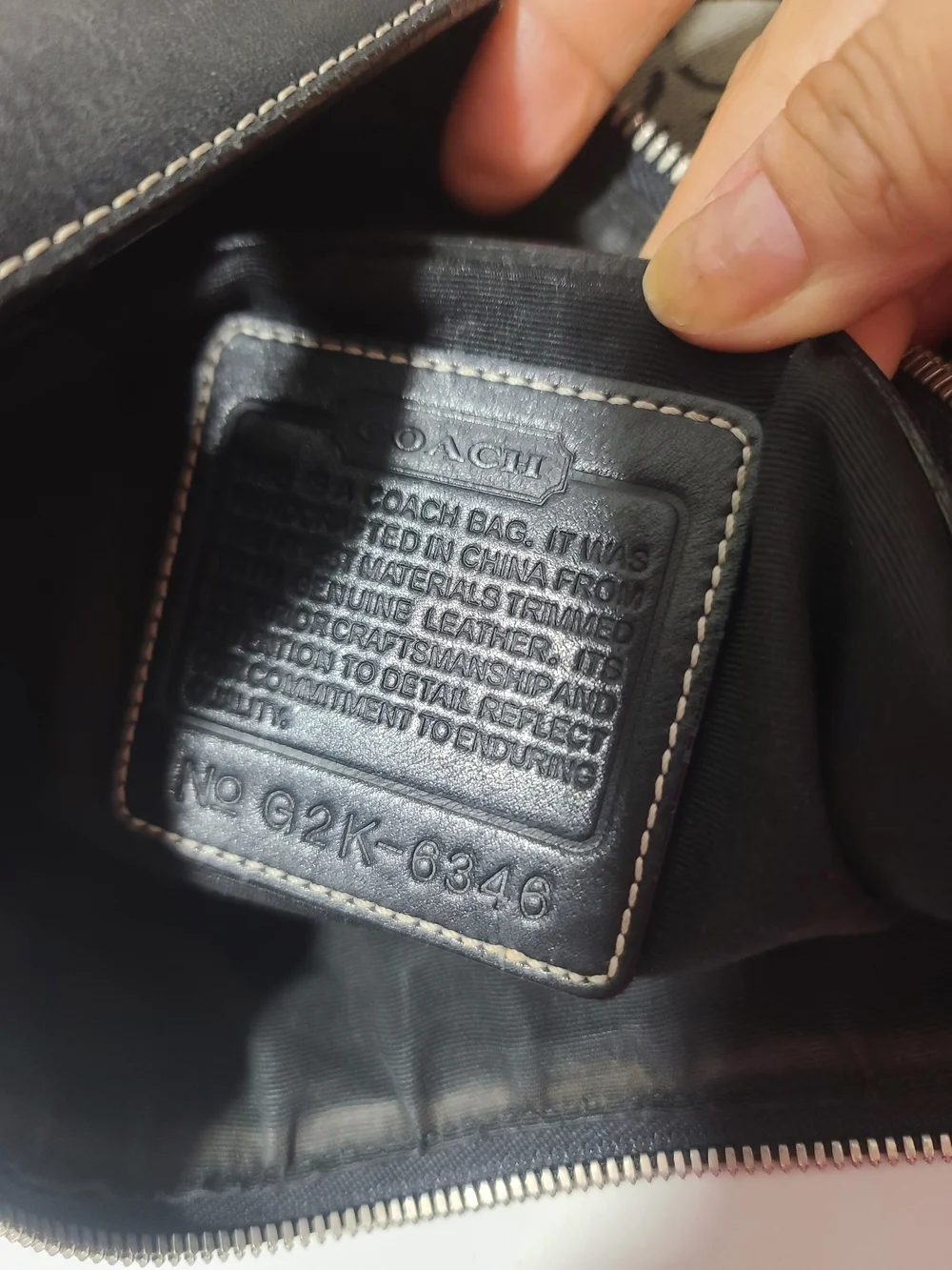 Coach  Vintage Signature Canvas Hobo Bag in Black/Tan